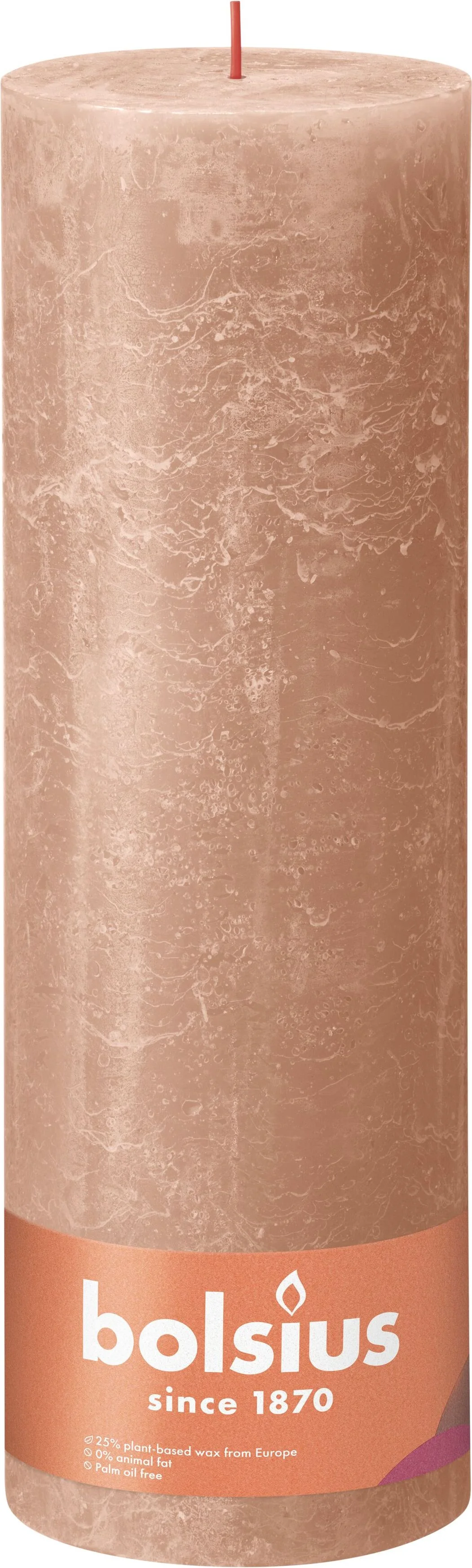 Bolsius stompkaars Rustiek Shine beige 200 uur D 10 H 30 cm