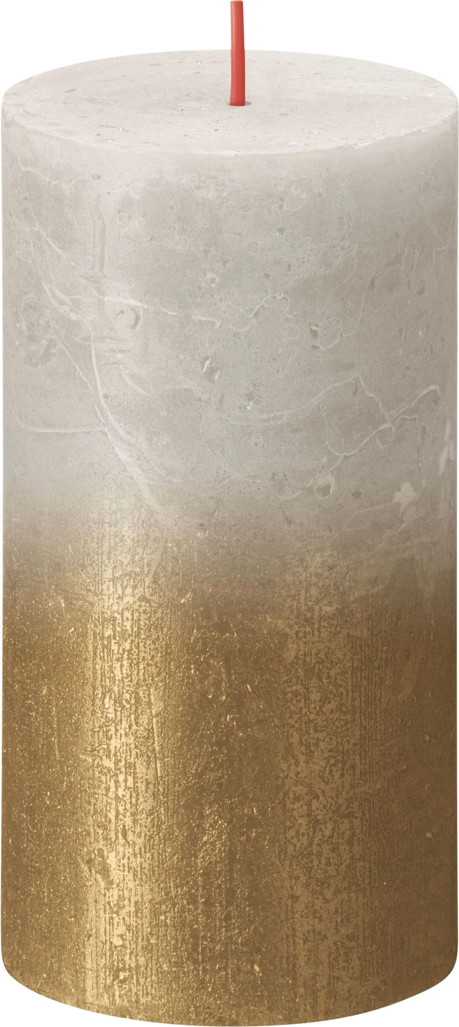 Bolsius stompkaars Rustiek Sunset goud / grijs 60 uur D 6,8 H 13 cm