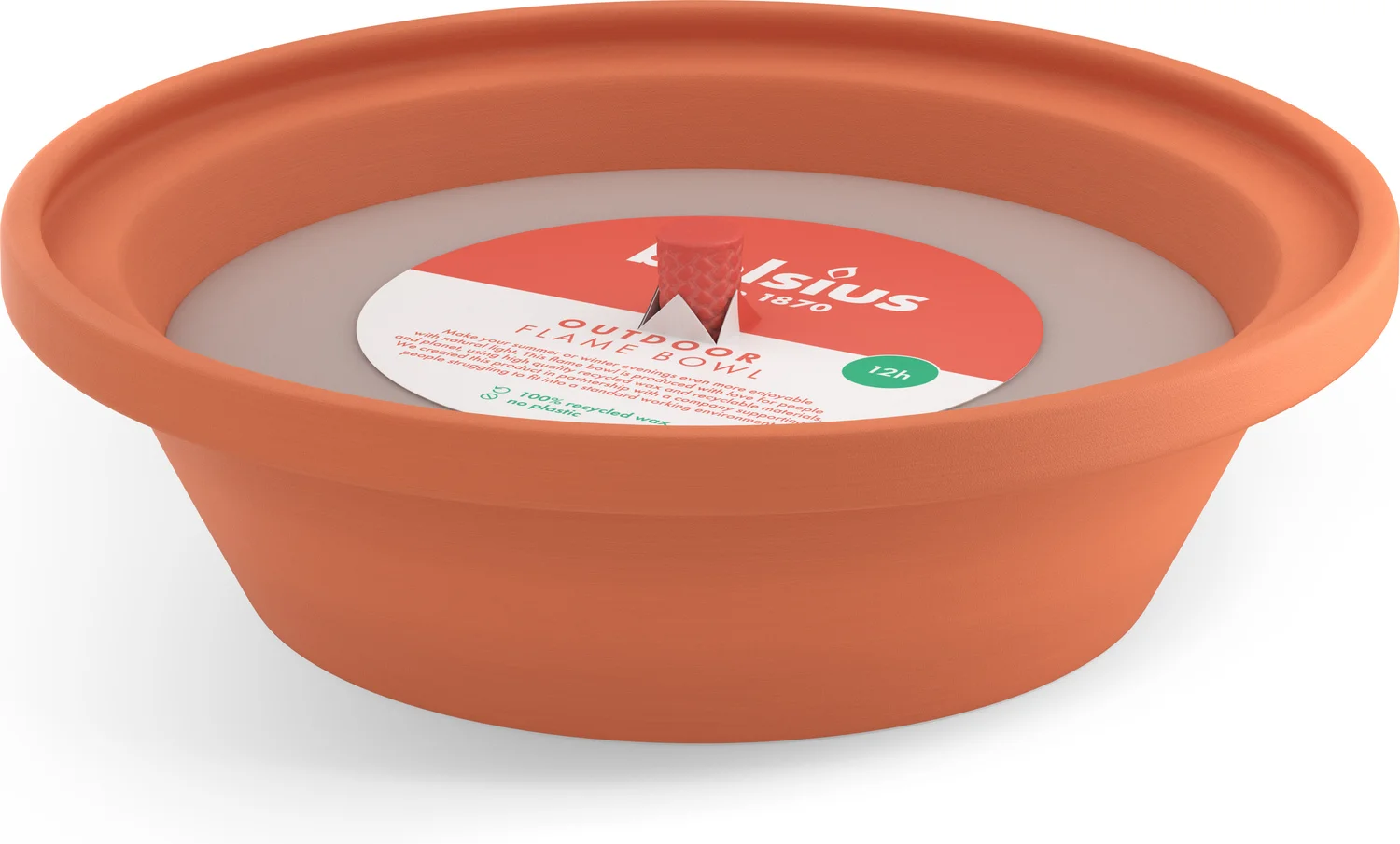 Bolsius kaars in pot Deco lights terracotta D 22,7 H 6,5 cm