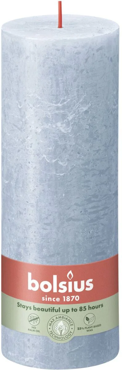 Bolsius stompkaars Shine blauw 85 uur D 6,8 x H 19 cm