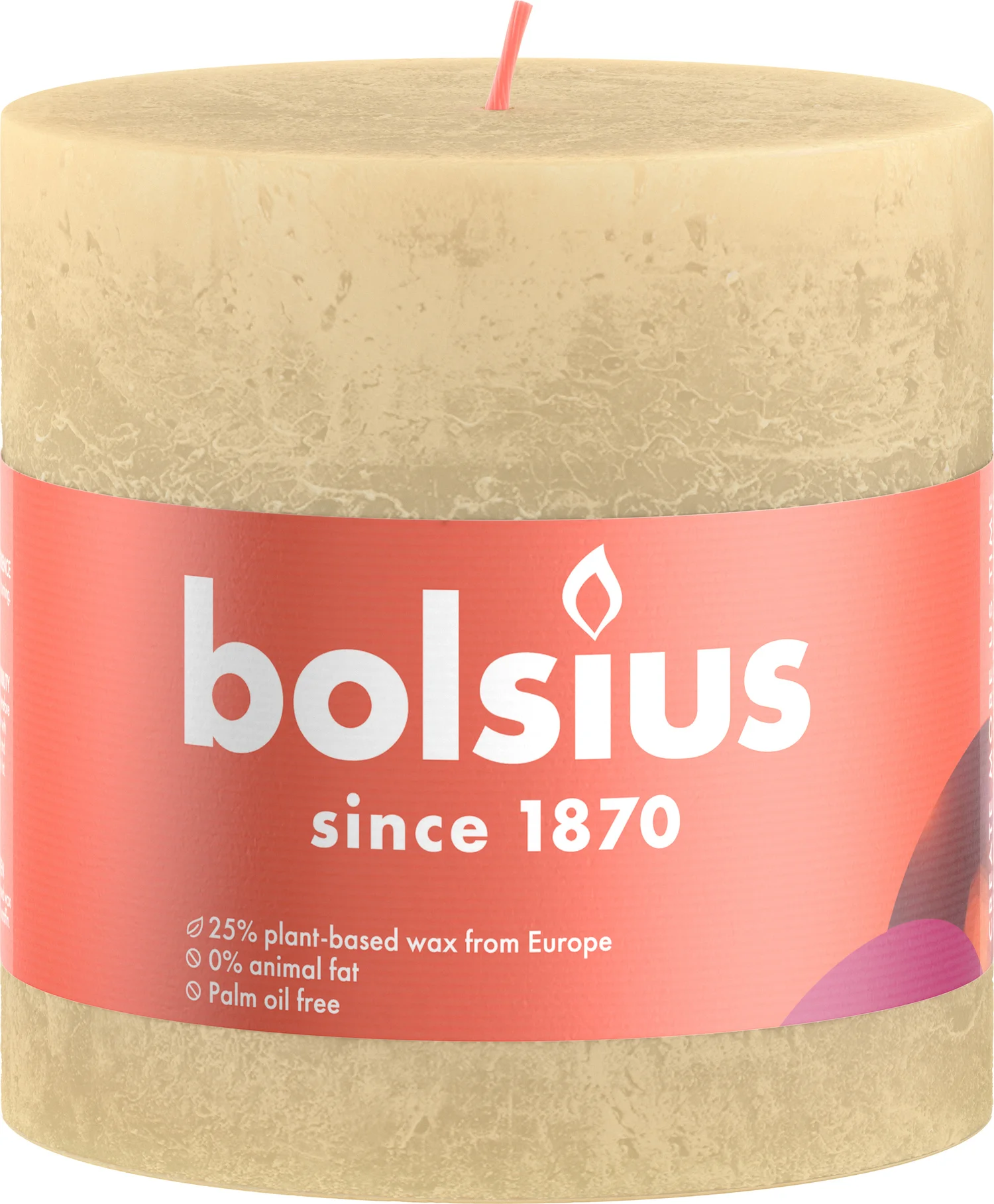 Bolsius stompkaars Shine beige 62 uur D 10 x H 10 cm