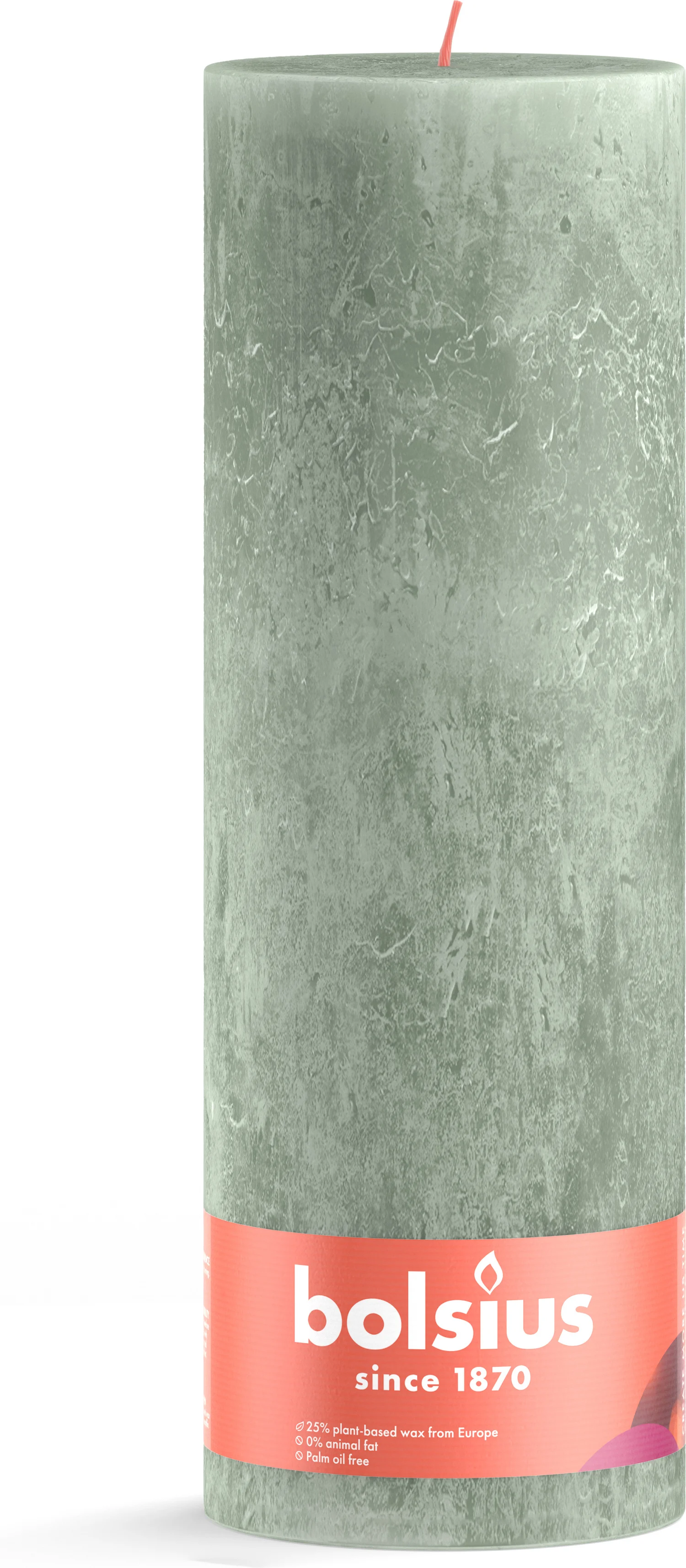 Bolsius stompkaars Shine groen 200 uur D 10 x H 30 cm