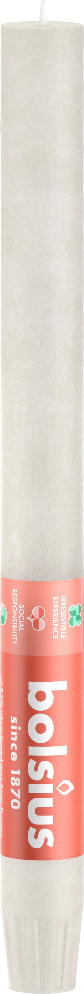 Bolsius dinerkaars Shine wit / grijs 13 uur D 2,3 x H 27 cm