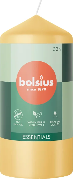 Bolsius stompkaars Essentials beige 33 uur D 5,8 H 12 cm