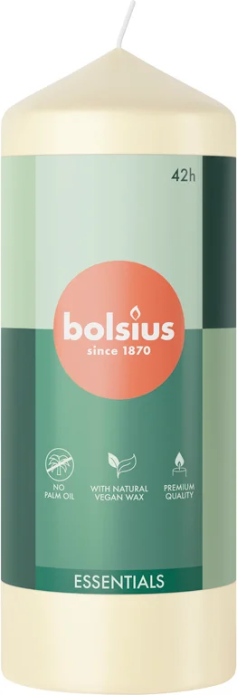 Bolsius stompkaars Essentials crème 42 uur D 5,8 H 15 cm