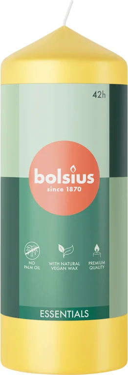 Bolsius stompkaars Essentials geel 42 uur D 5,8 H 15 cm