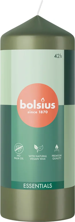 Bolsius stompkaars Essentials groen 42 uur D 5,8 H 15 cm