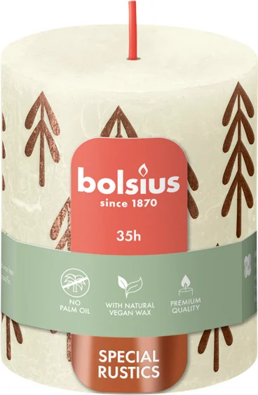 Bolsius stompkaars Bolsius Shine wit 35 uur D 6,8 H 8 cm