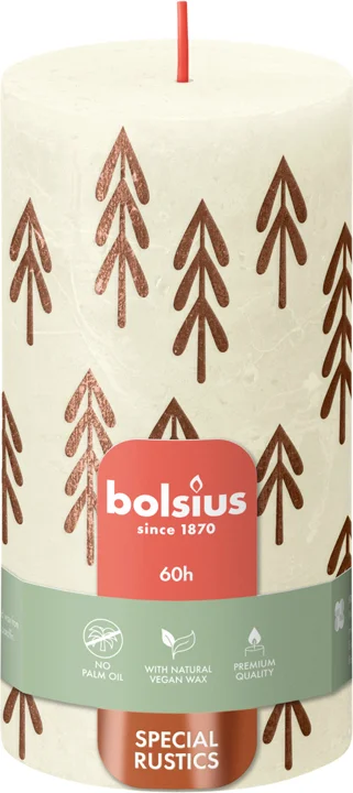 Bolsius stompkaars Bolsius Shine wit 60 uur D 6,8 H 13 cm
