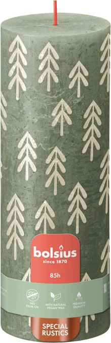 Bolsius stompkaars Bolsius Shine groen 85 uur D 6,8 H 19 cm