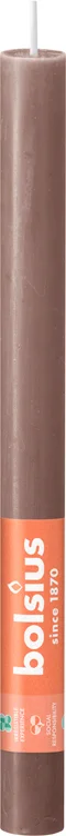 Bolsius dinerkaars Shine taupe 13 uur D 2,3 H 27 cm