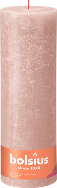 Bolsius dinerkaars Shine roze 200 uur D 10 H 30 cm