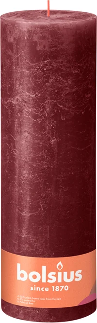 Bolsius dinerkaars Shine rood 200 uur D 10 H 30 cm