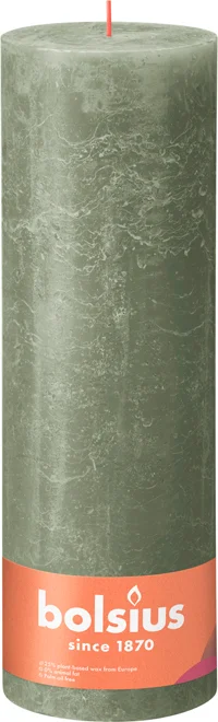 Bolsius dinerkaars Shine groen 200 uur D 10 H 30 cm