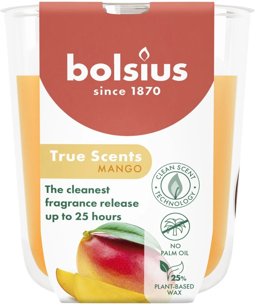 Bolsius geurkaars True Scents Mango oranje 25 uur D 8,4 H 5,2 cm