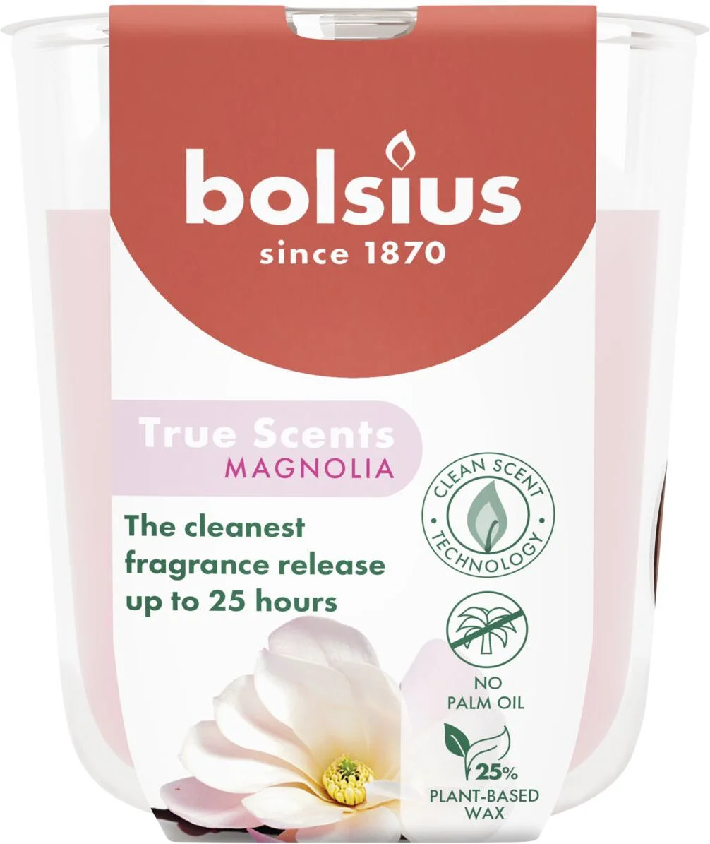 Bolsius geurkaars True Scents Magnolia roze 25 uur D 7,3 H 8,1 cm