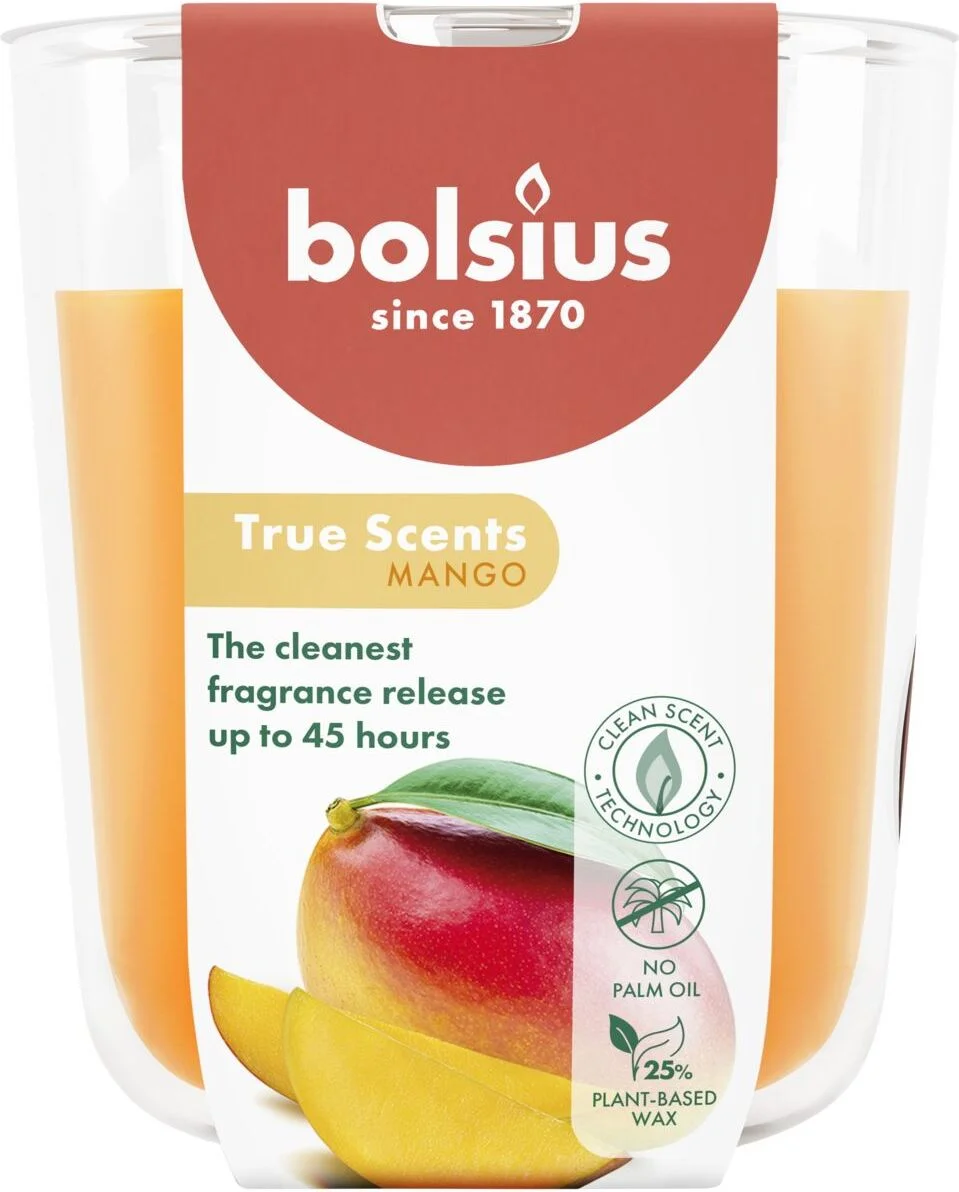 Bolsius geurkaars True Scents Mango oranje 45 uur D 8,4 H 5,2 cm