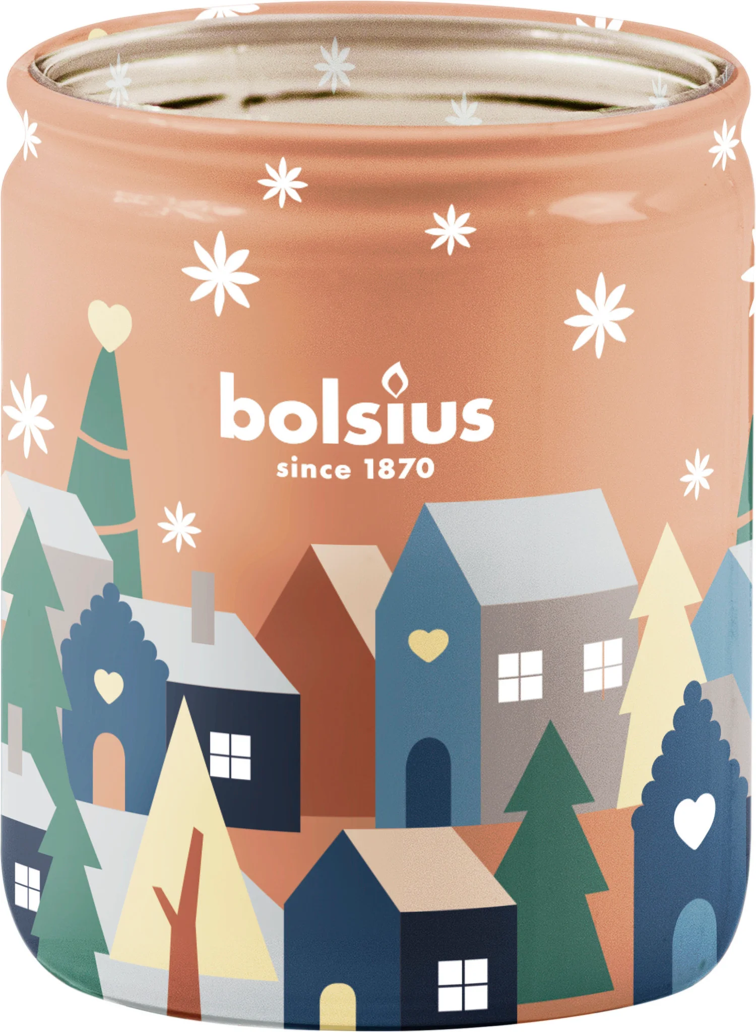 Bolsius geurkaars True Glow Silent Night wit 23 uur D 8,2 H 6,8 cm