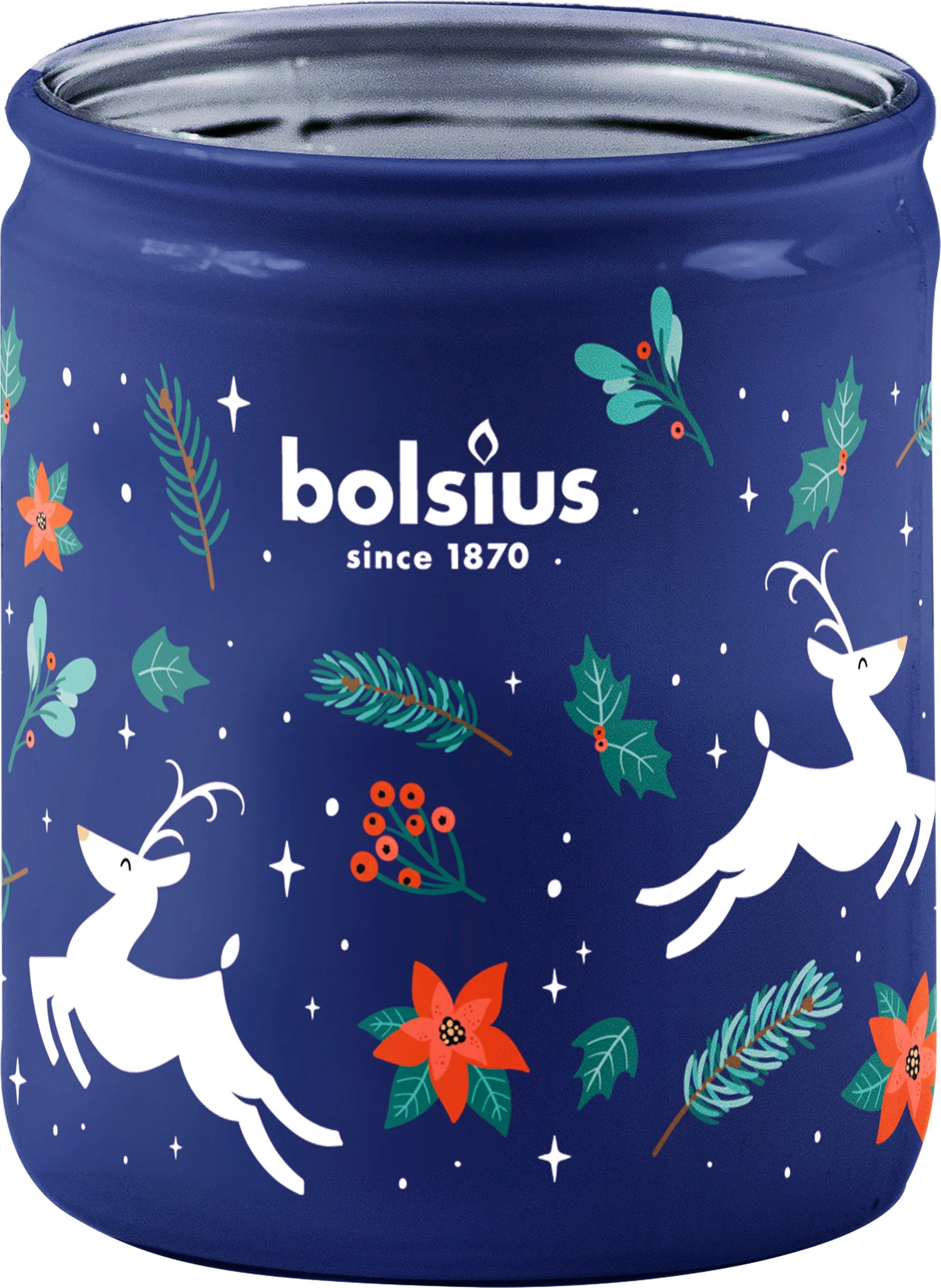 Bolsius geurkaars True Glow Xmas vanilla wit 23 uur D 8,2 H 6,8 cm