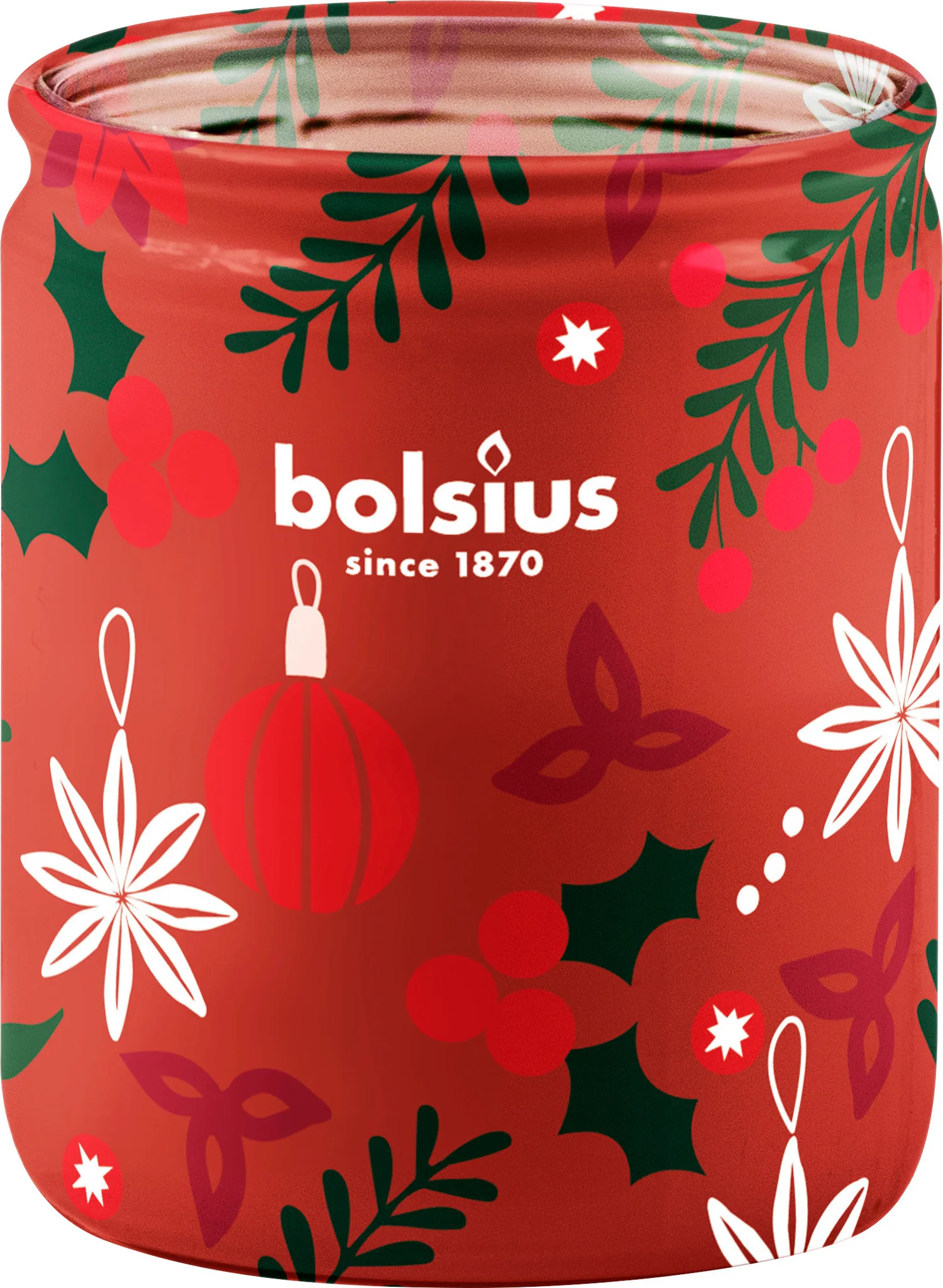 Bolsius geurkaars True Glow Merry Moments wit 23 uur D 8,2 H 6,8 cm