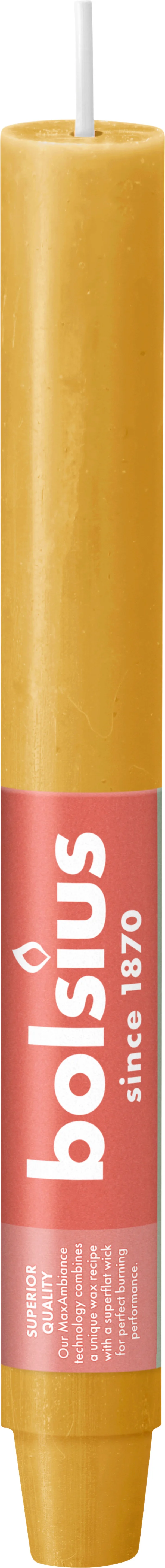 Bolsius dinerkaars Rustiek beige 15 uur D 23 H 3 cm