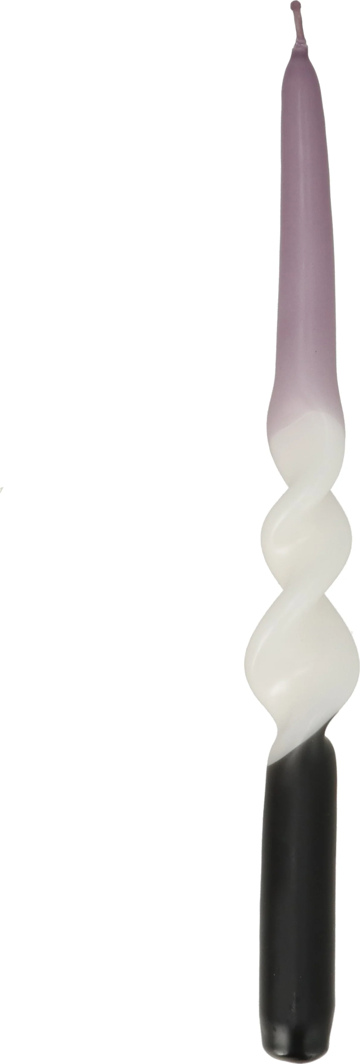 Dinerkaars Duo Dipped wit / zwart / paars 6 uur D 2 H 25 cm