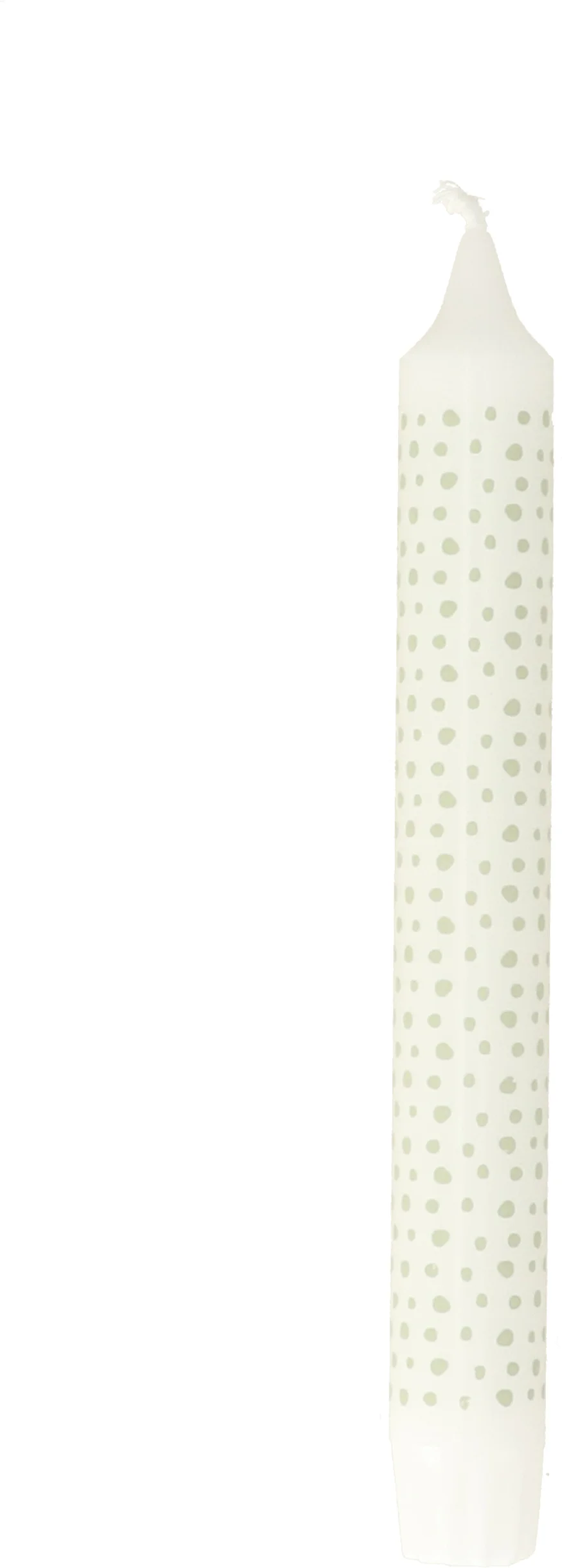 Dinerkaars Dot wit / groen 5 uur D 2,2 H 19 cm