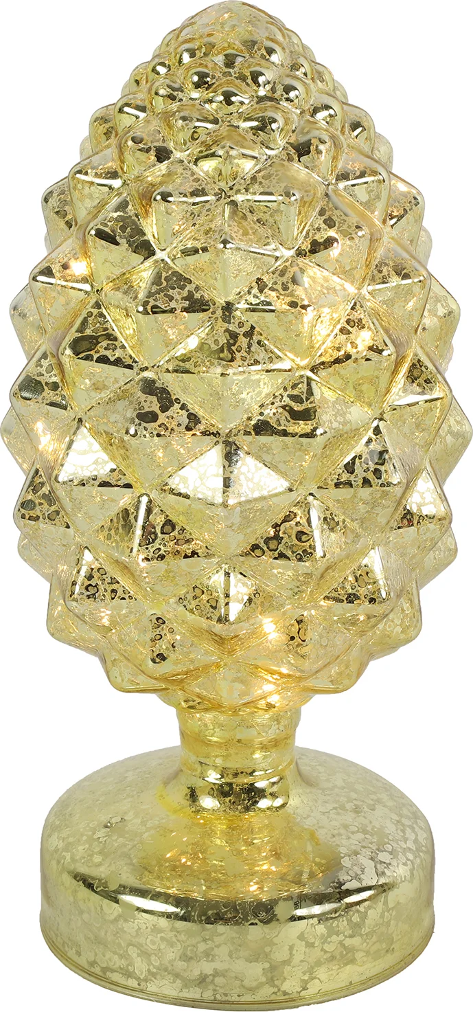 Countryfield tafellamp Vardan dennenappel goud 10 x 10 x 21,5 cm