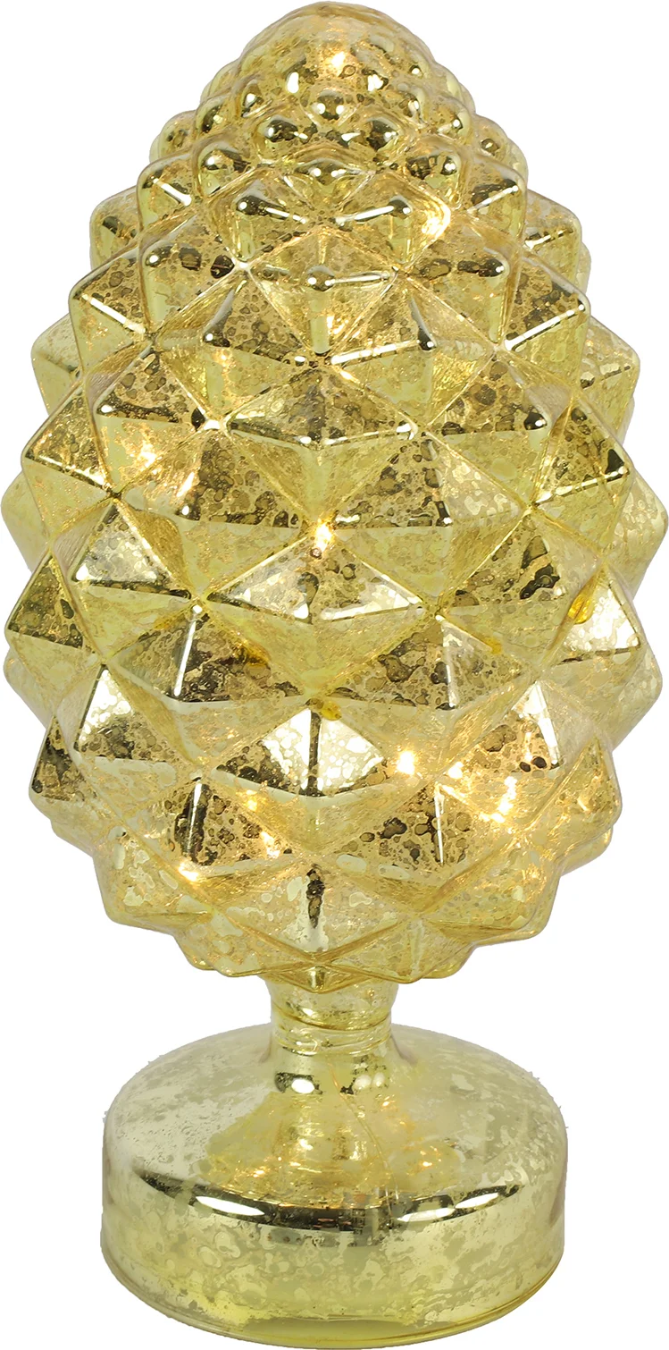 Countryfield tafellamp Vardan dennenappel goud 12 x 12 x 23 cm