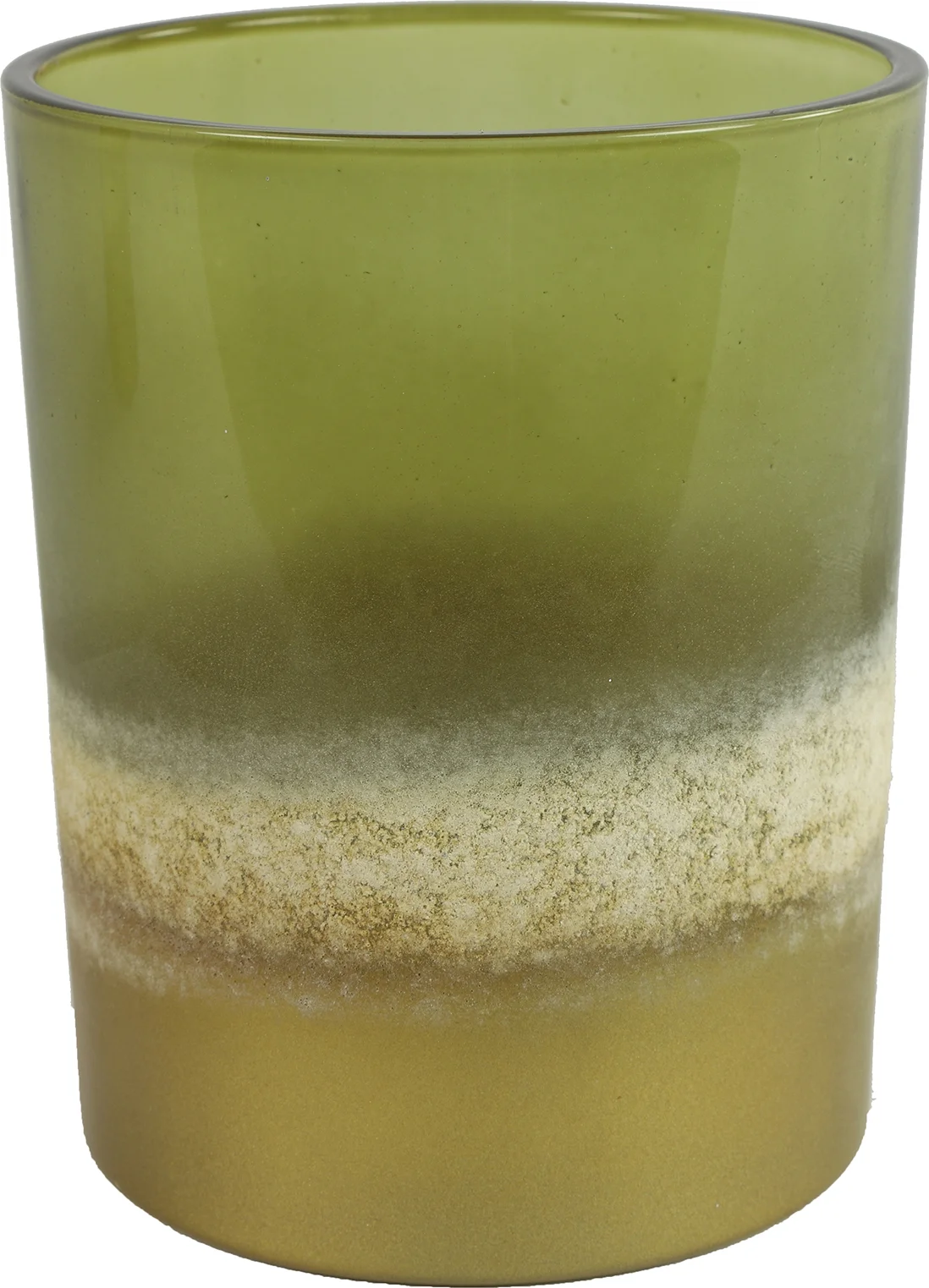Countryfield waxinelichthouder Carmi groen D 10 H 12 cm