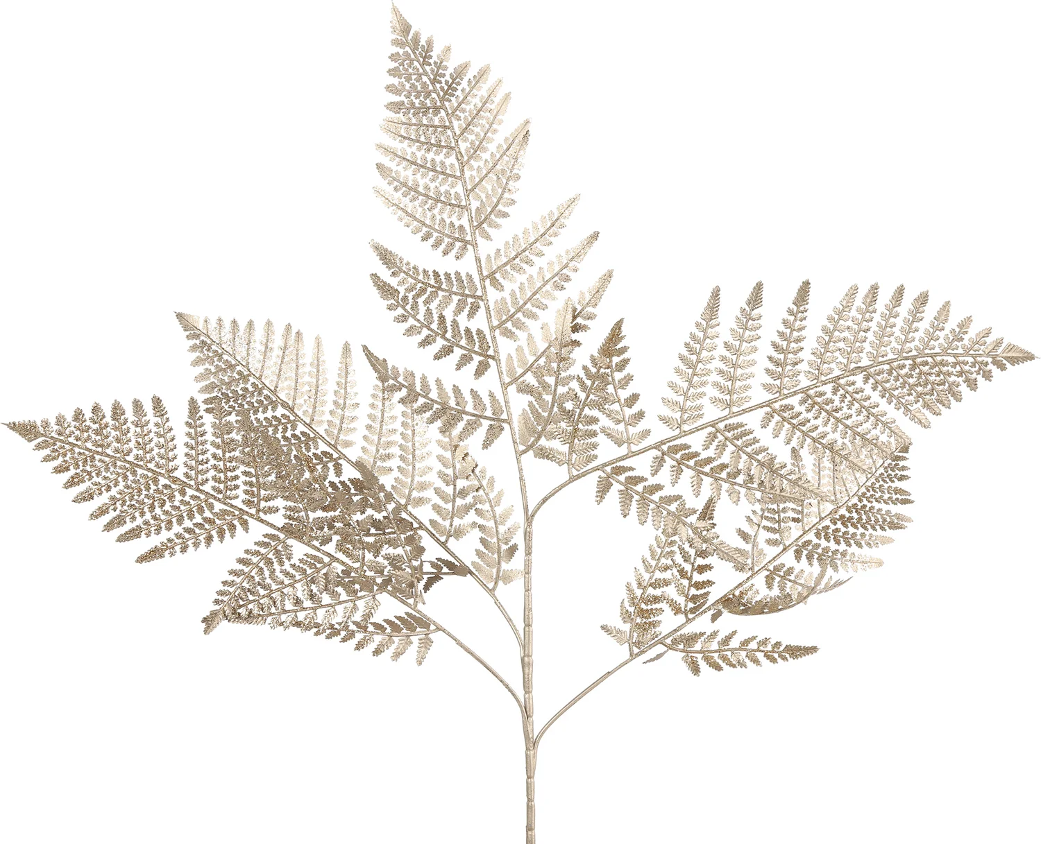 Countryfield kersttak Poly leder blad goud L 86 cm