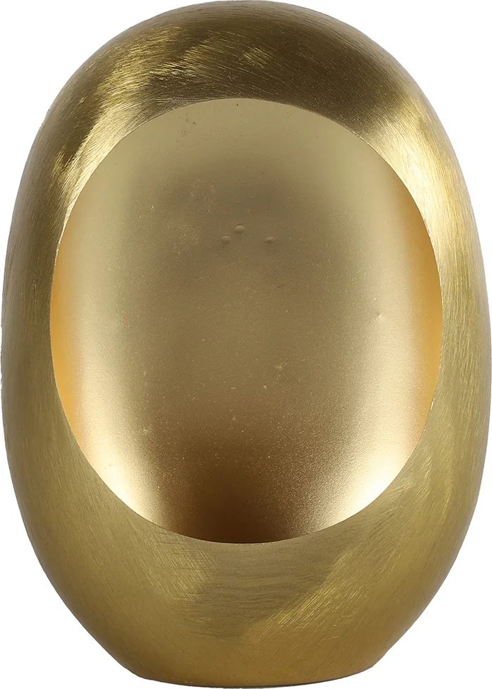 Countryfield waxinelichthouder Eggy goud 9,5 x 17 x 23 cm