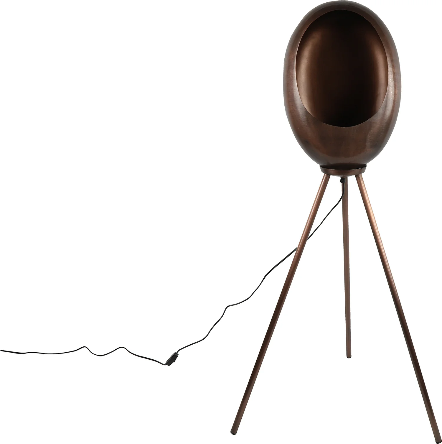Countryfield vloerlamp op poten Eggy koper 15 x 31 x 122 cm