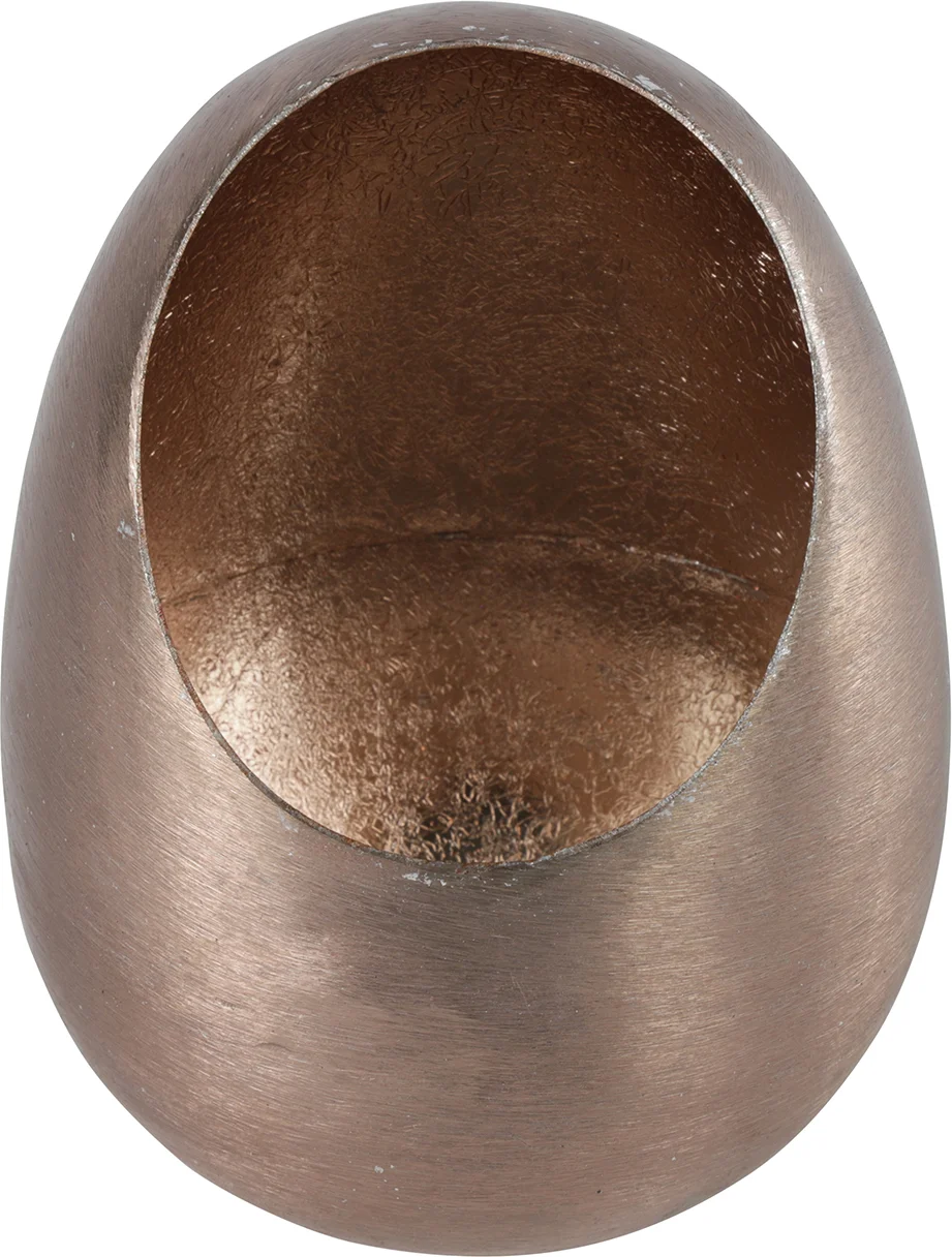 Countryfield waxinelichthouder Per bruin / goud D 10 H 14 cm