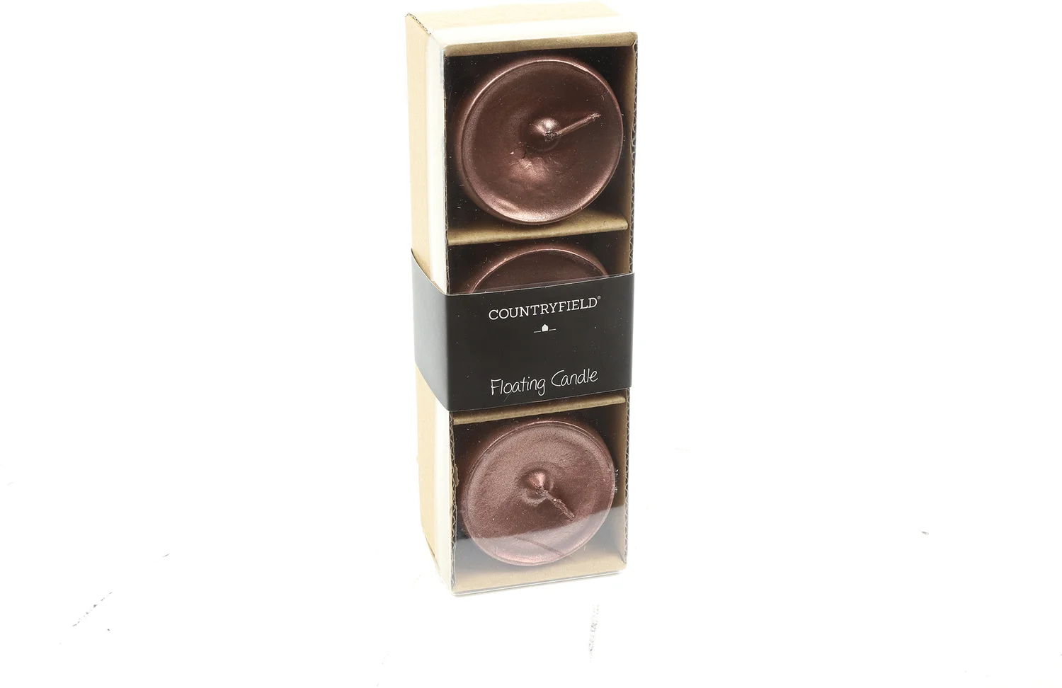 Countryfield drijfkaars Bollie koper 5 uur D 5,5 H 4 cm 3 stuks