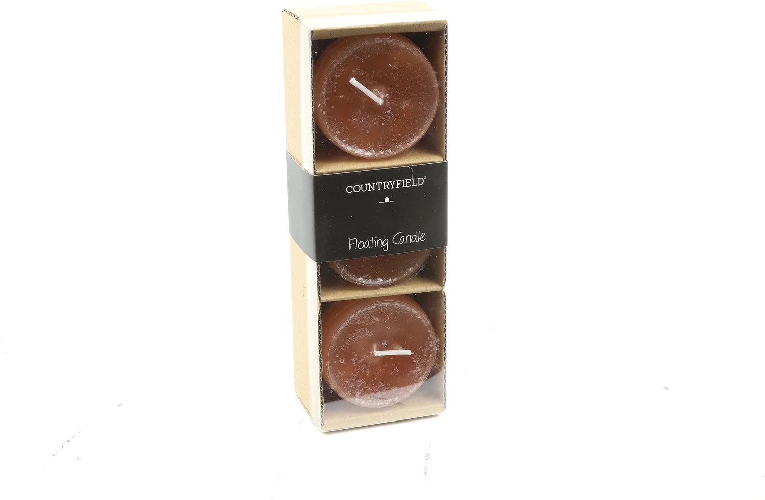 Countryfield drijfkaars Bollie bruin 5 uur D 5,5 H 4 cm 3 stuks
