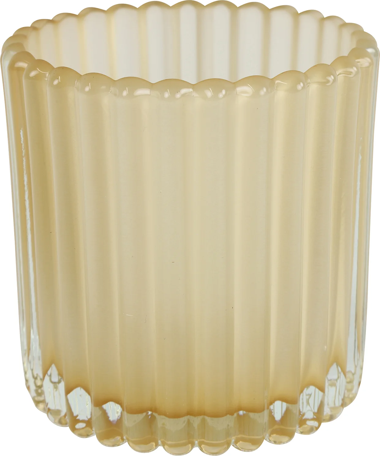 Countryfield waxinelichthouder Wave beige D 9 H 9 cm