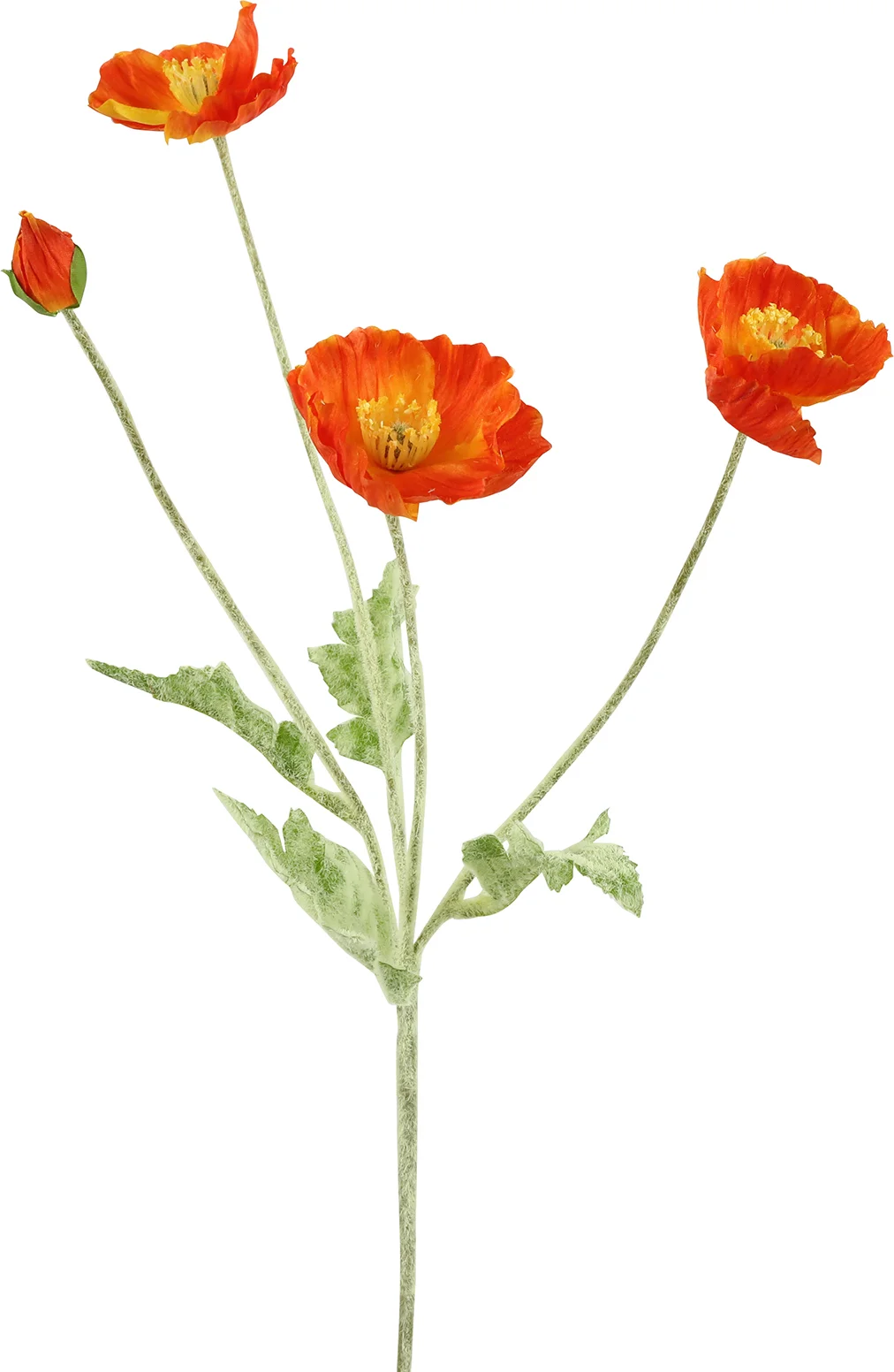 Countryfield kunstbloem Klaproos oranje 61 cm