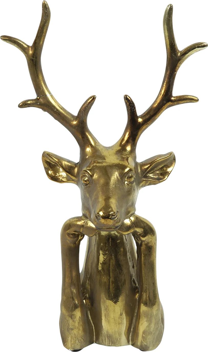 Countryfield kerstfiguur rendier Zen goud 15 x 25,5 x 41 cm
