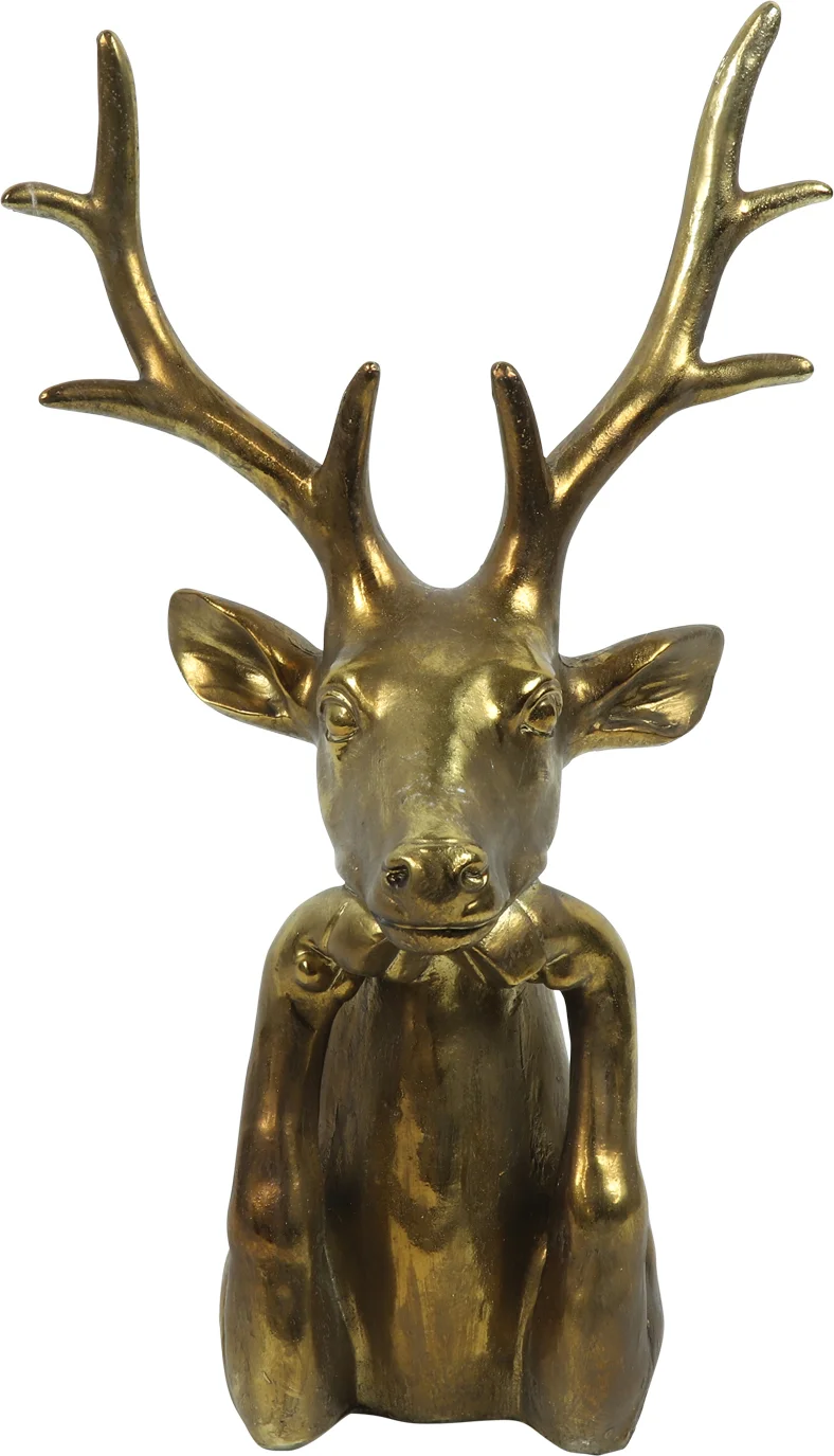 Countryfield kerstfiguur Zen hert goud 19 x 31,5 x 52 cm
