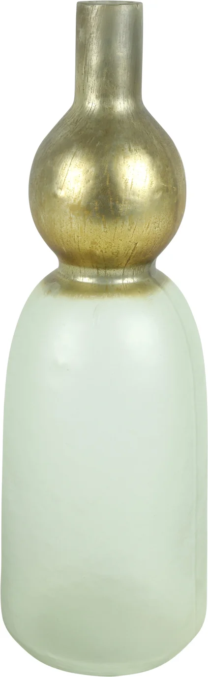 Countryfield vaas Deminique goud / wit D 12 H 36 cm