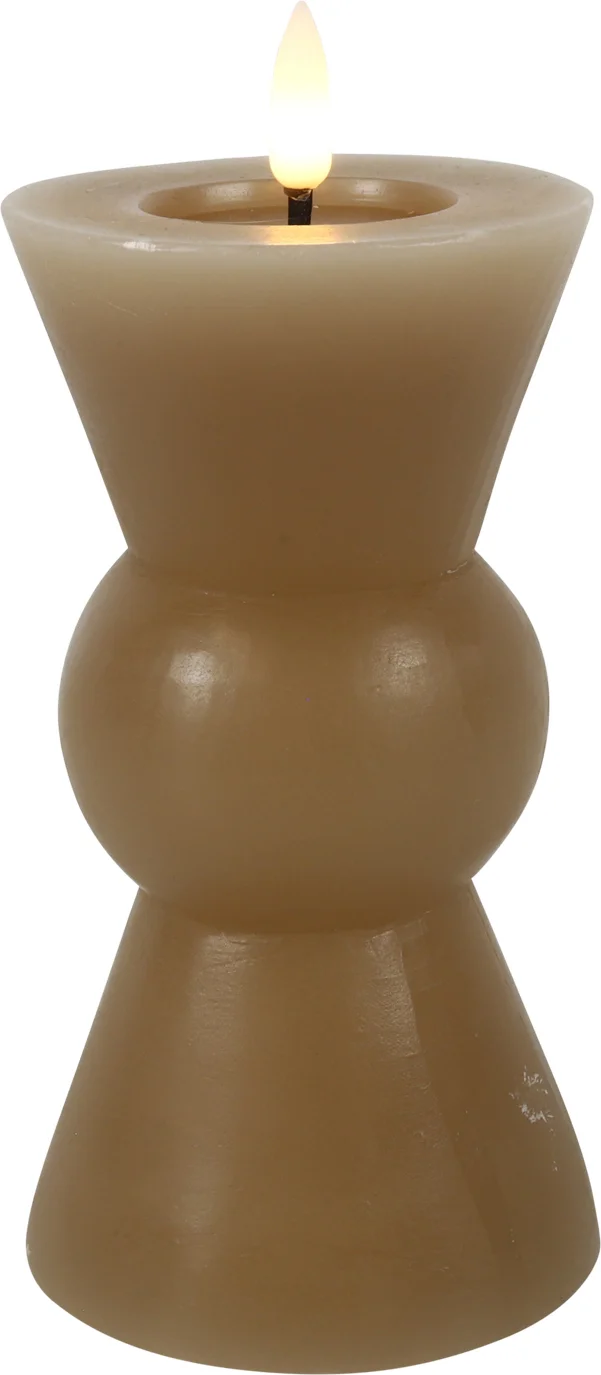 Countryfield LED kaars Lyon beige D 8 H 18 cm