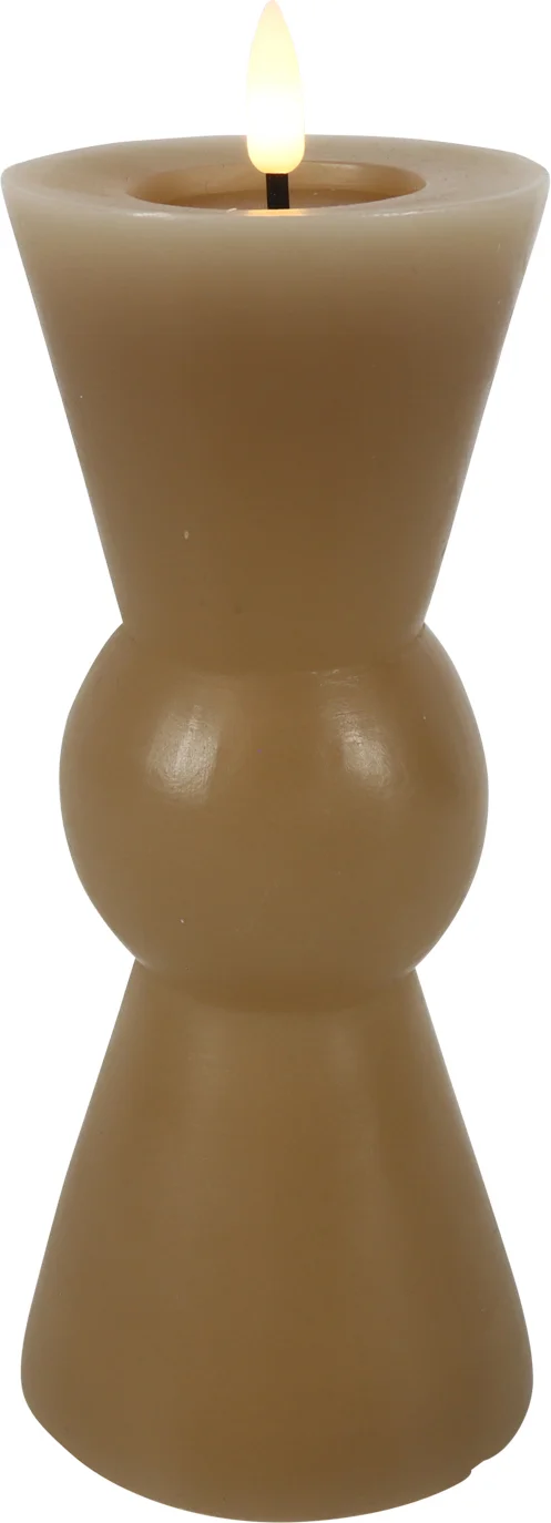 Countryfield LED kaars Lyon beige D 8,5 H 22 cm