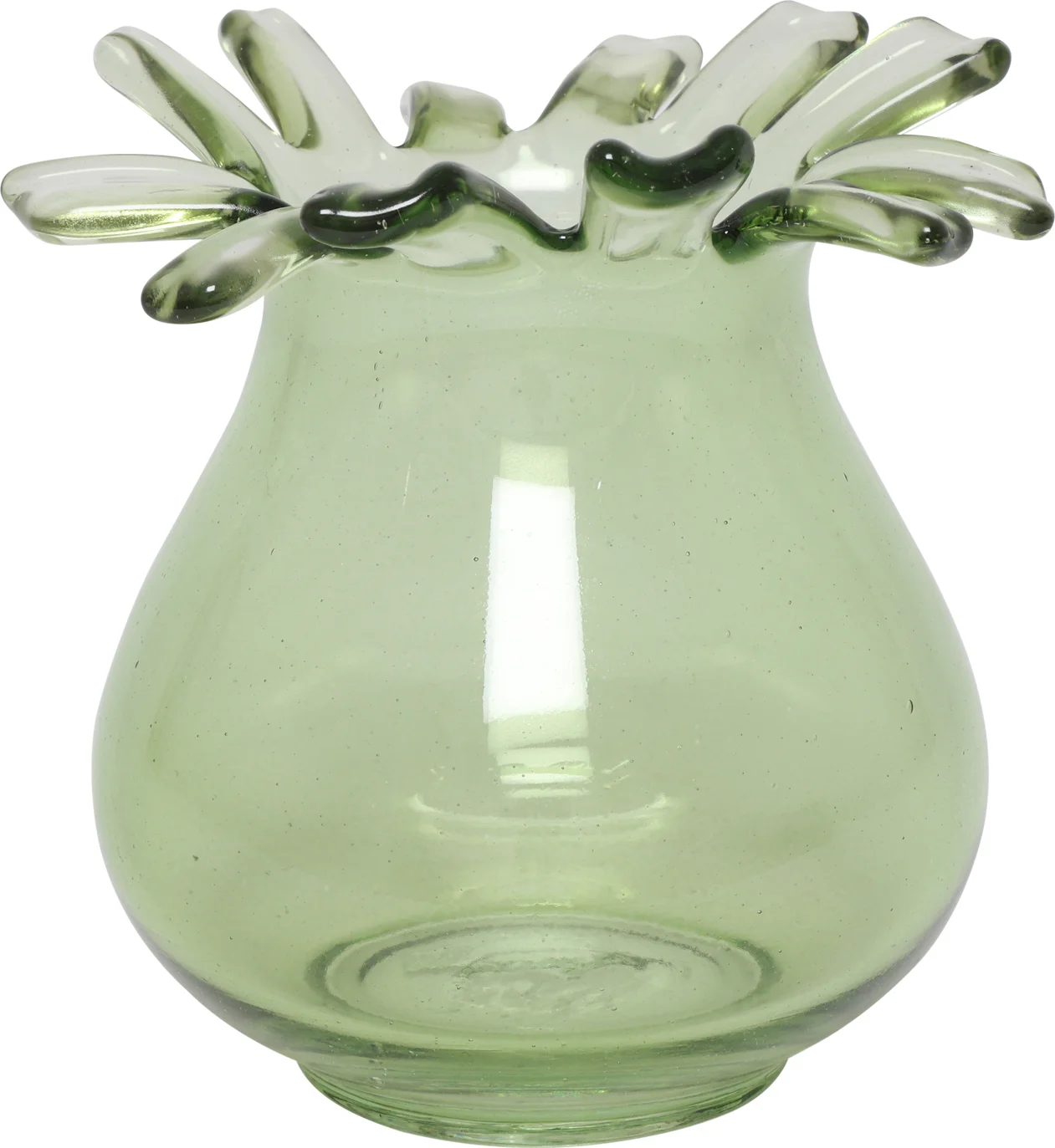 Countryfield vaas Collar groen D 14 H 15 cm