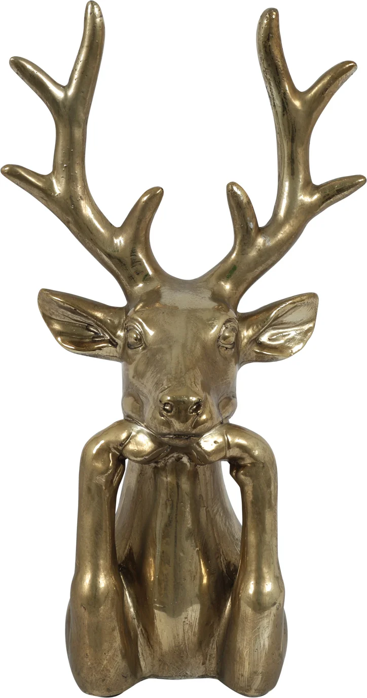 Countryfield kerstfiguur Zen hert goud 17 x 11,5 x 30,5 cm