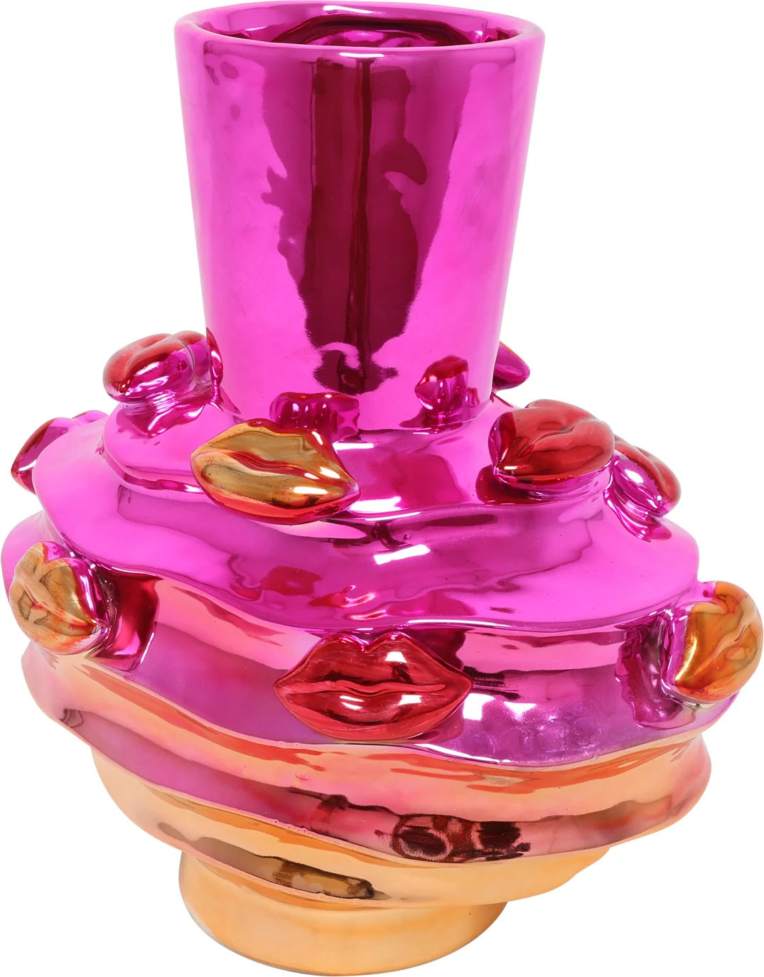 Countryfield vaas Glamour roze / oranje 31 x 21 x 33 cm