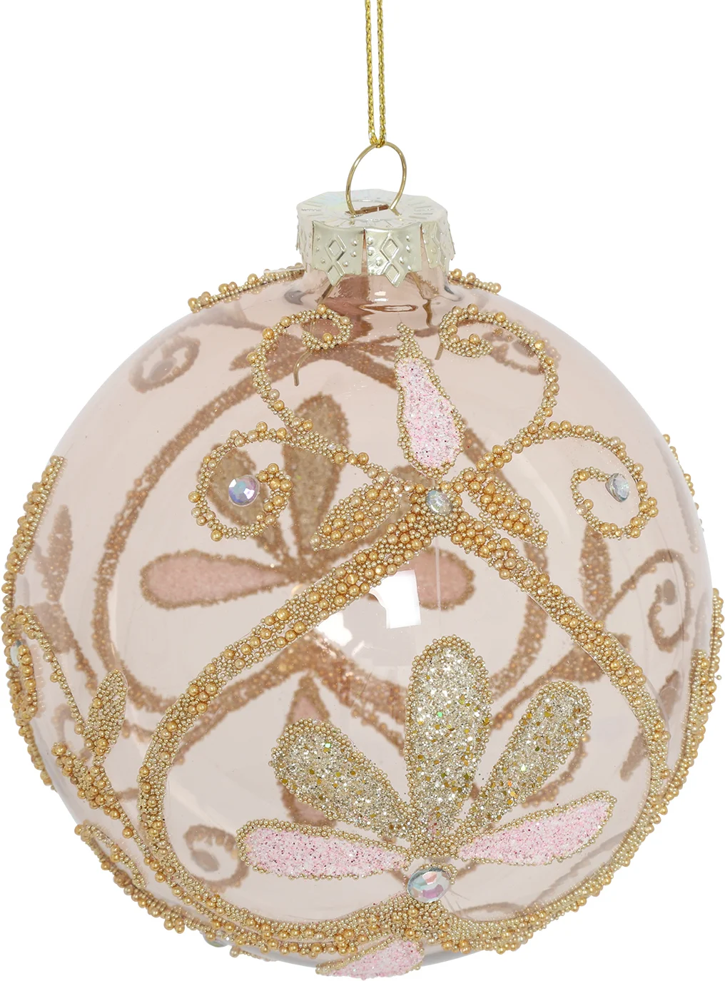 Countryfield kerstbal Raki transparant D 10 H 10 cm