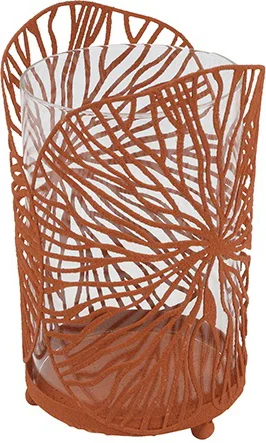 Countryfield waxinelichthouder Janine bruin D 11 H 18,5 cm