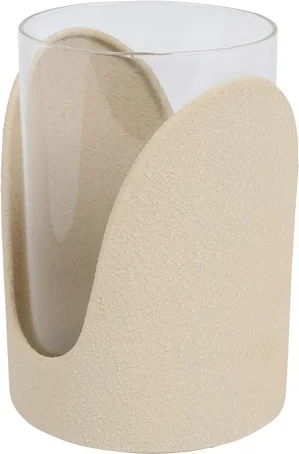 Countryfield waxinelichthouder Roslin crème D 9,5 H 13,5 cm