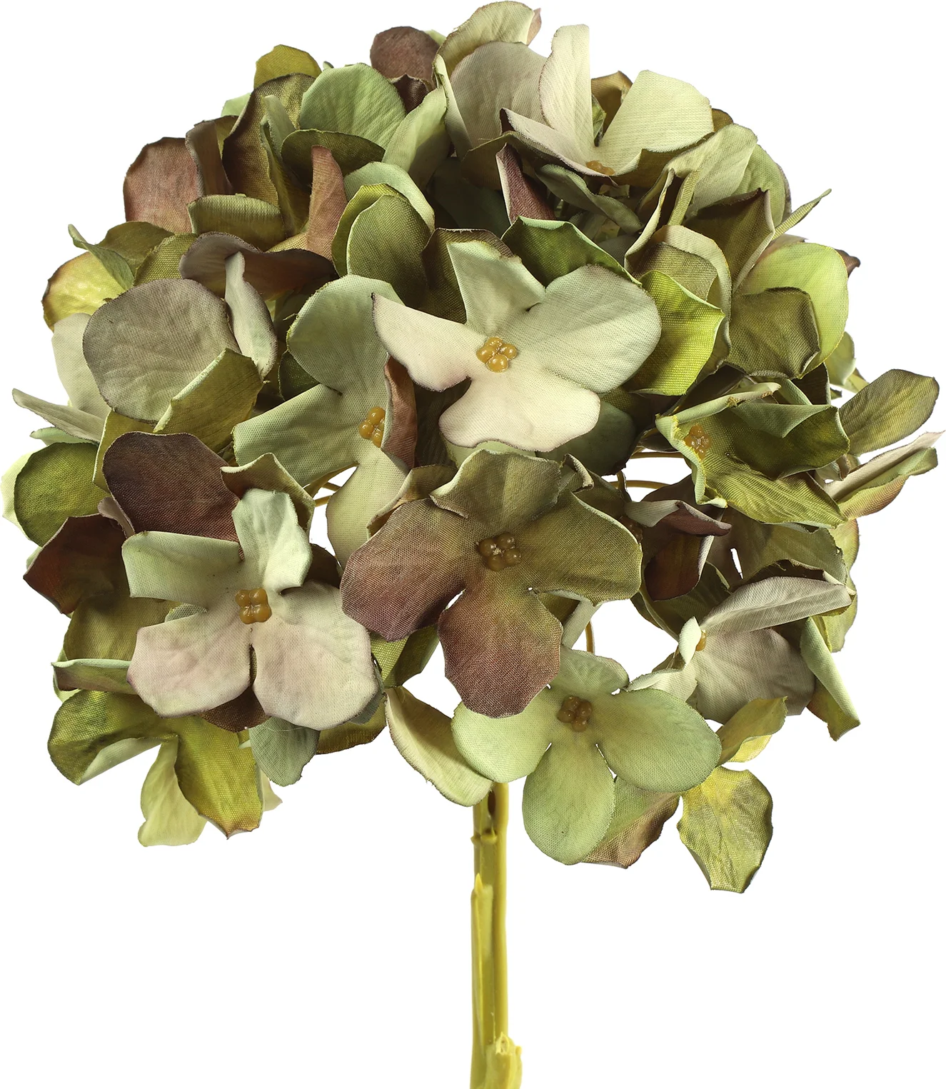 Countryfield kunstbloem Hortensia groen H 47 cm